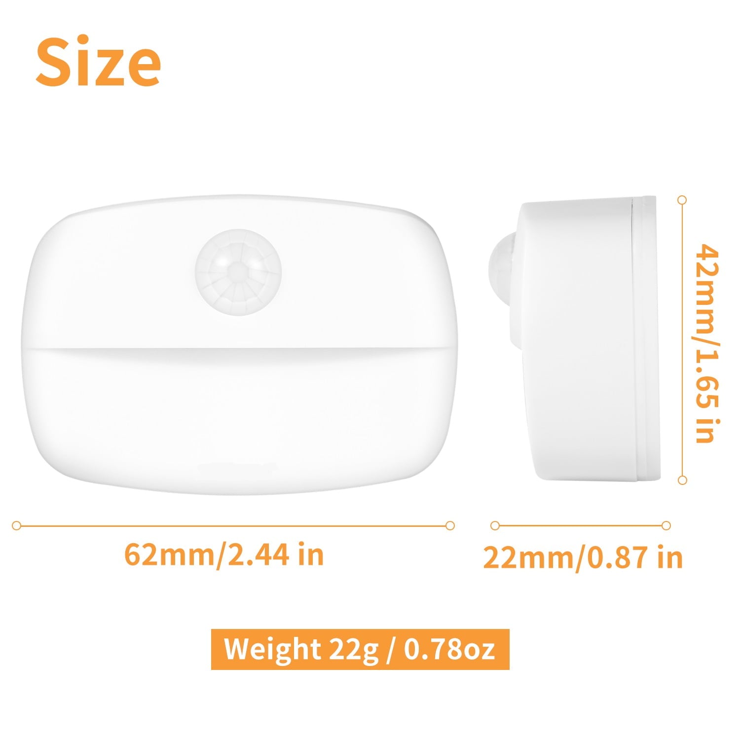 Illuminate Your Space with the 2-Pack Battery Powered Motion Sensor LED Night Lights – Perfect for Adults & Kids (Warm 3000K)